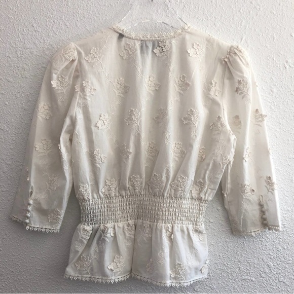 The Kooples 3/4 sleeve v-neck blouse. - Picture 4 of 12